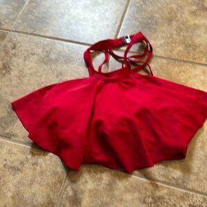 Red swim top